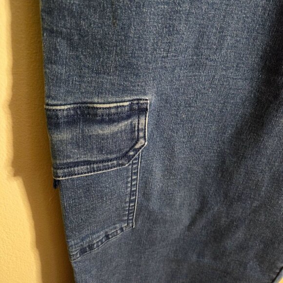 J. Jill Super Wide Leg High Rise Cropped Cargo Jeans Size 18p - Picture 3 of 6